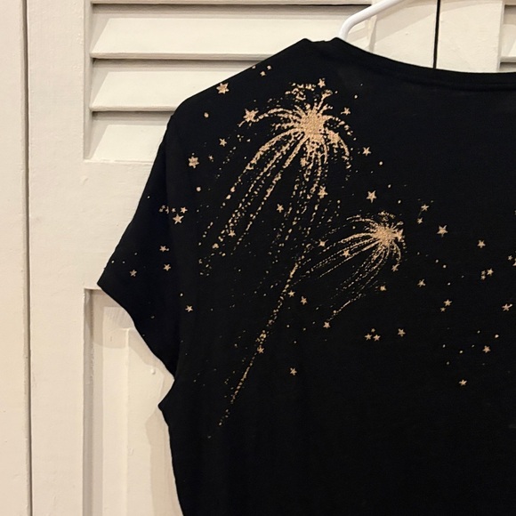 Ted Baker Black Top with Gold Accents - Picture 10 of 10